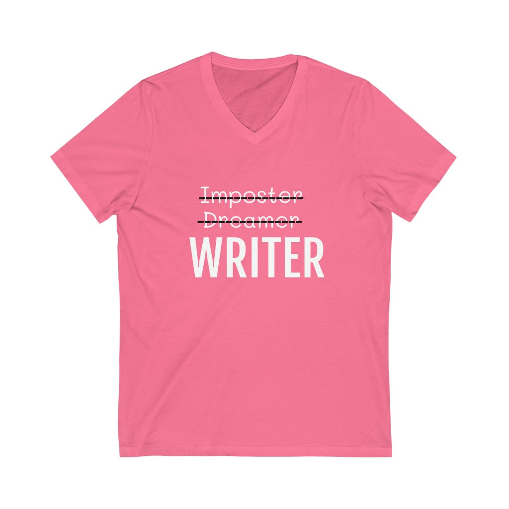 WRITER Unisex Jersey Short Sleeve V-Neck Tee
