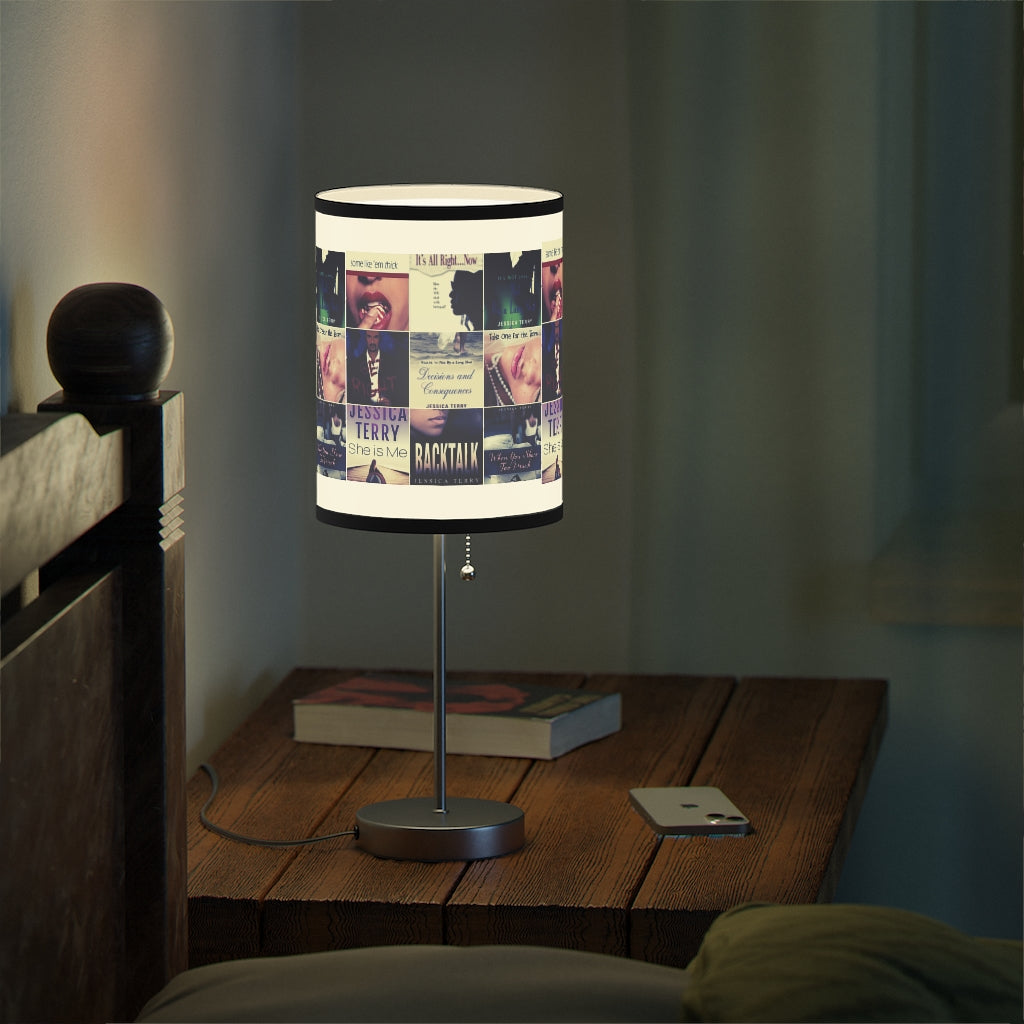 Book Collage Lamp on a Stand, US|CA plug