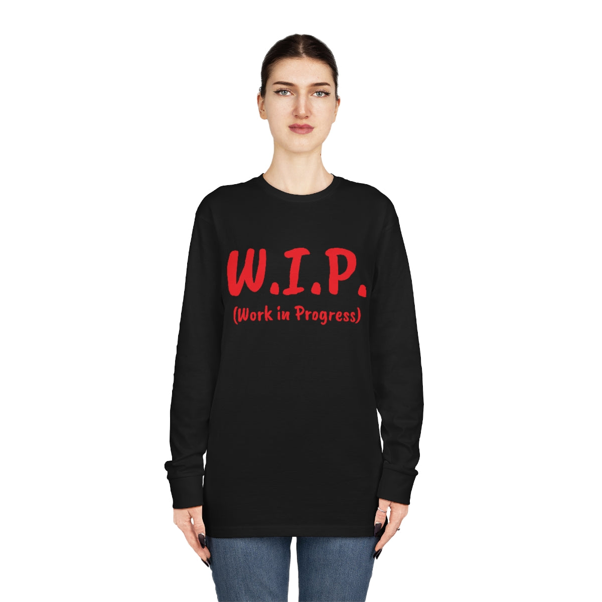 W.I.P. Long Sleeve Crewneck Tee