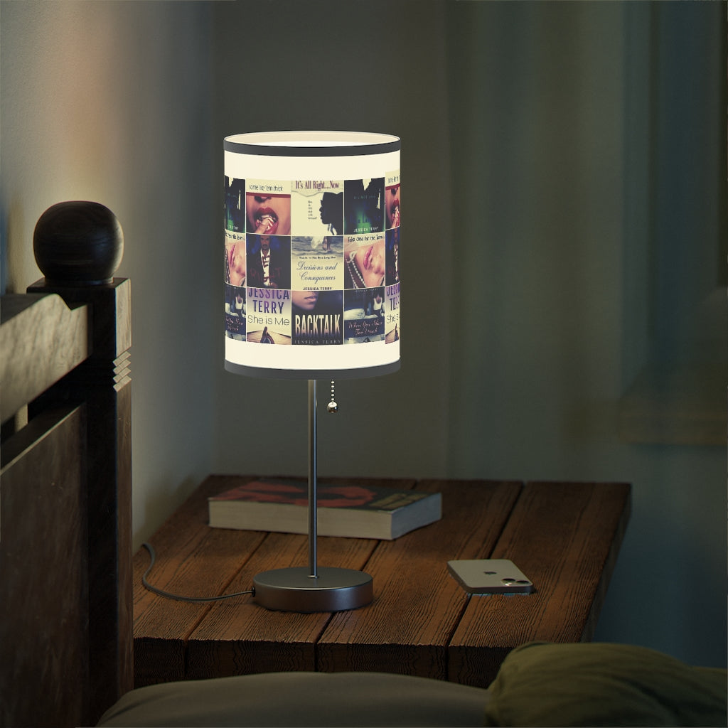 Book Collage Lamp on a Stand, US|CA plug