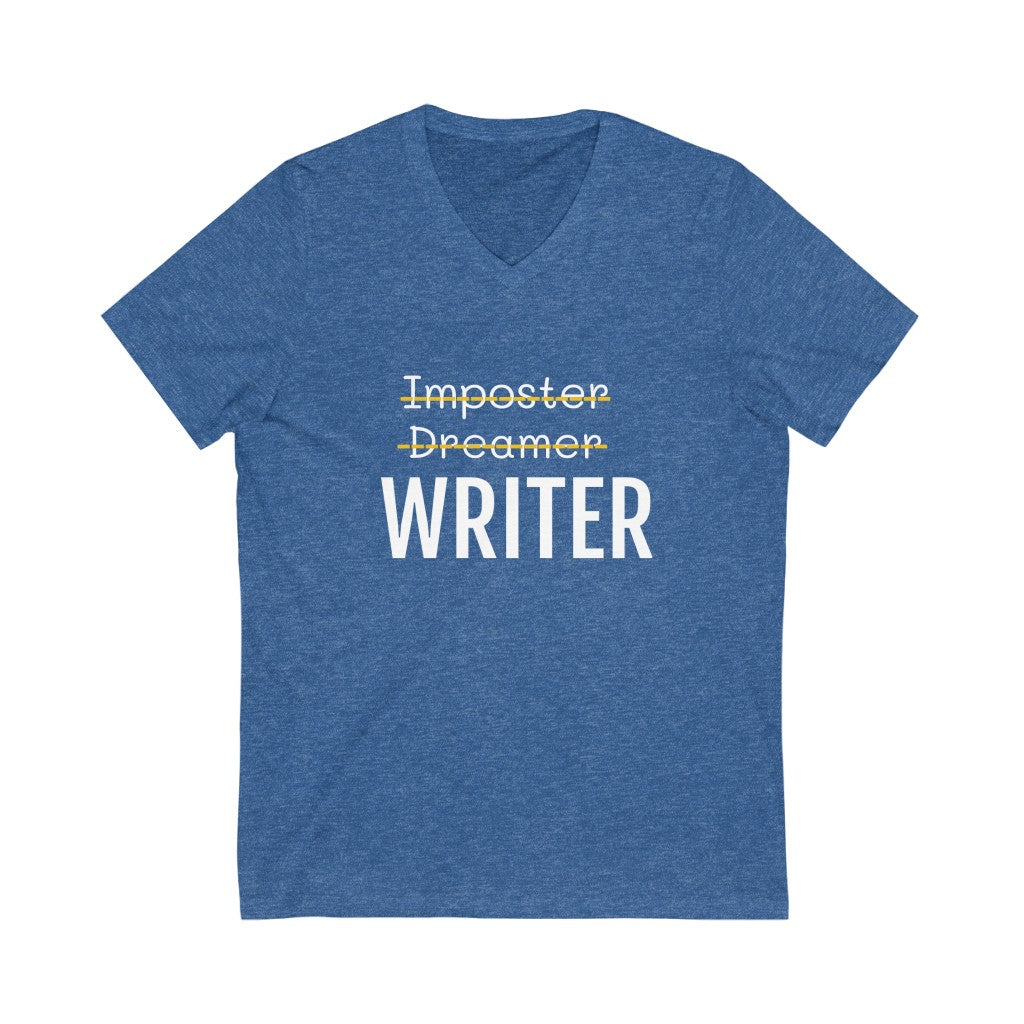 WRITER Unisex Jersey Short Sleeve V-Neck Tee