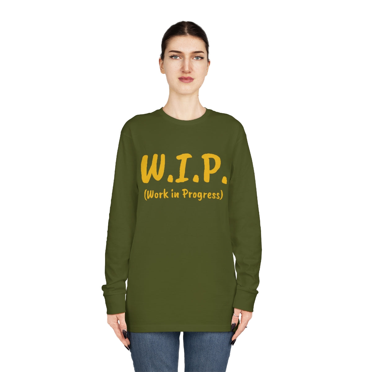 W.I.P. Long Sleeve Crewneck Tee