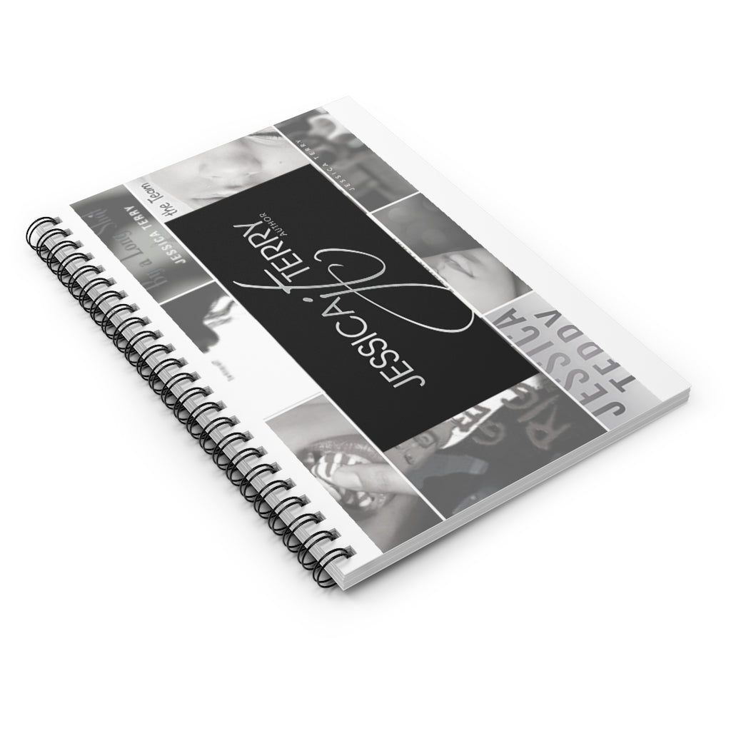 Black and White JT Spiral Notebook - Ruled Line