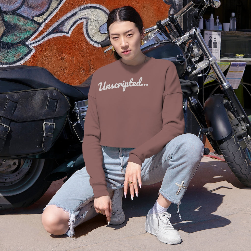 'Unscripted' Women's Cropped Sweatshirt