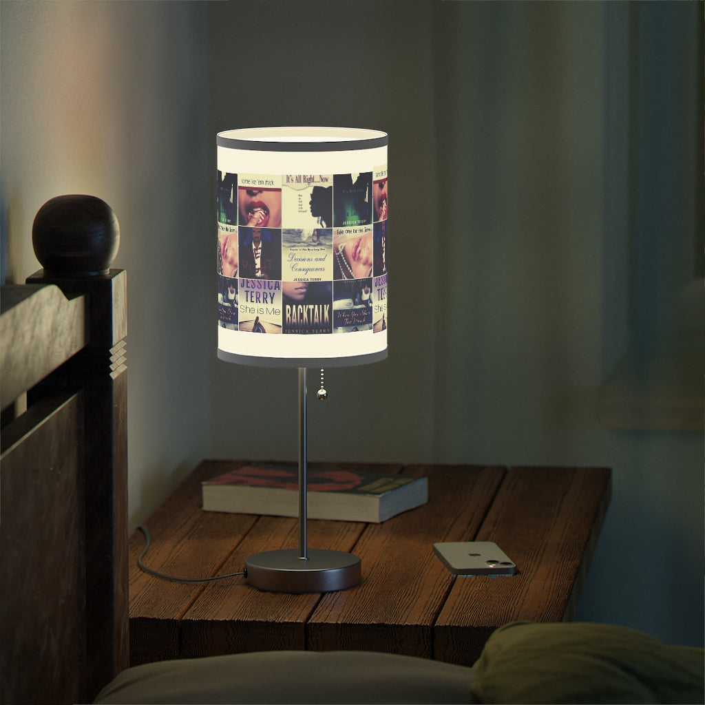 Book Collage Lamp on a Stand, US|CA plug