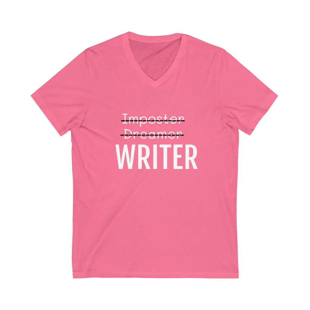 WRITER Unisex Jersey Short Sleeve V-Neck Tee