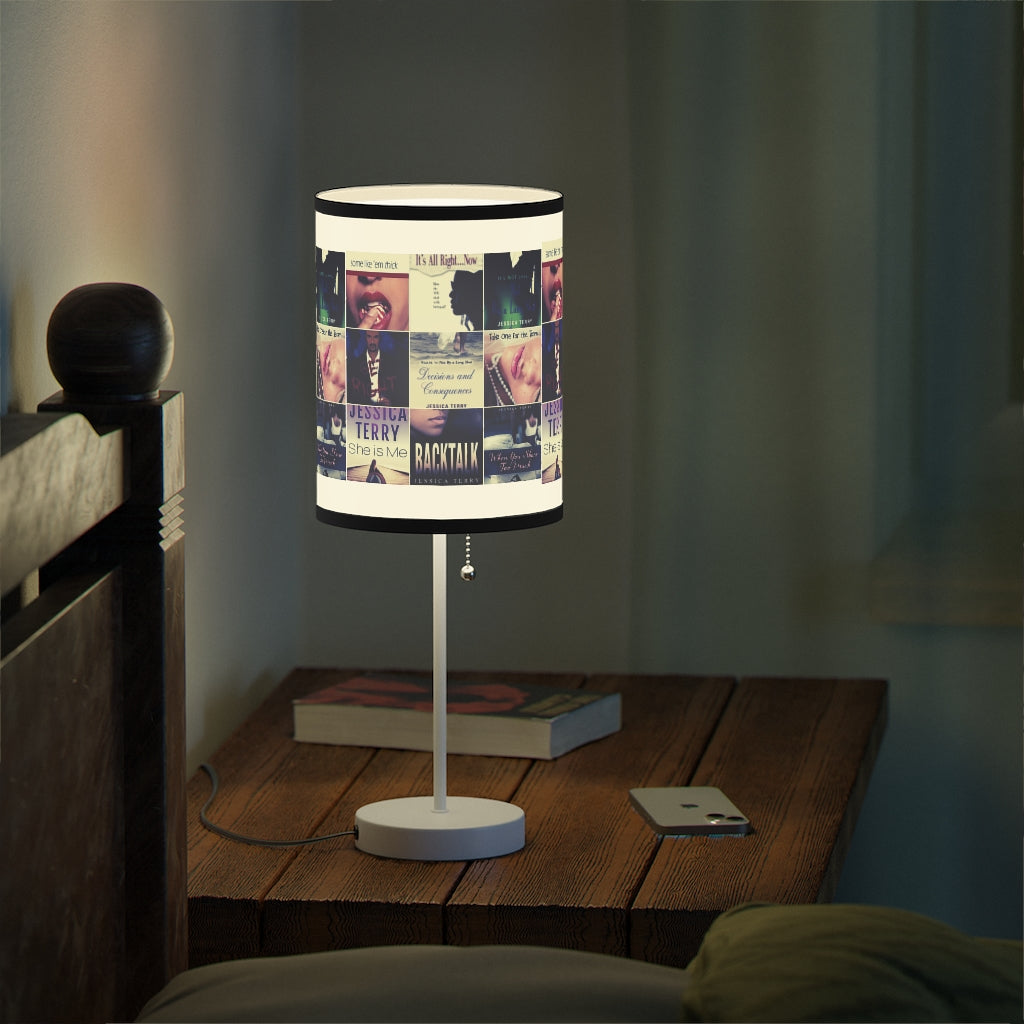 Book Collage Lamp on a Stand, US|CA plug