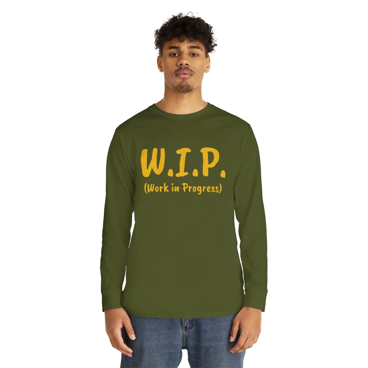 W.I.P. Long Sleeve Crewneck Tee