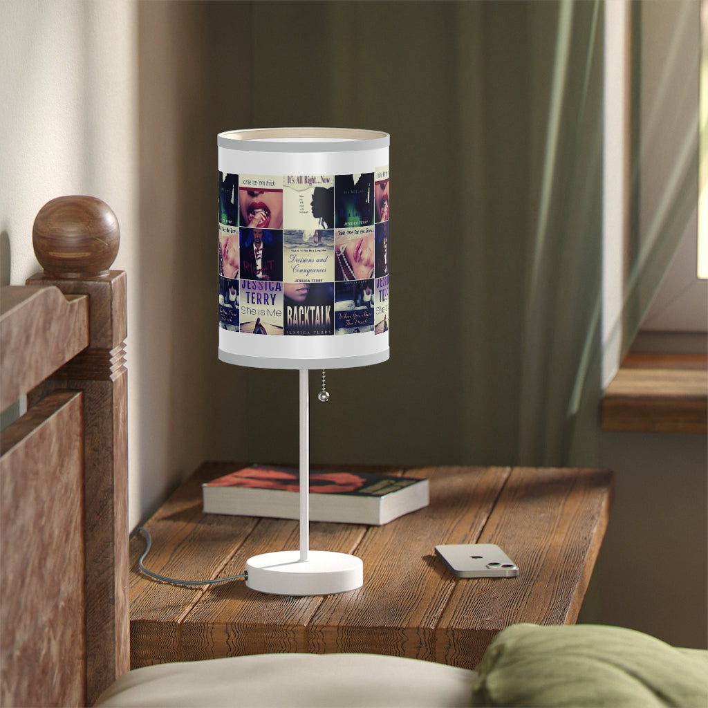 Book Collage Lamp on a Stand, US|CA plug