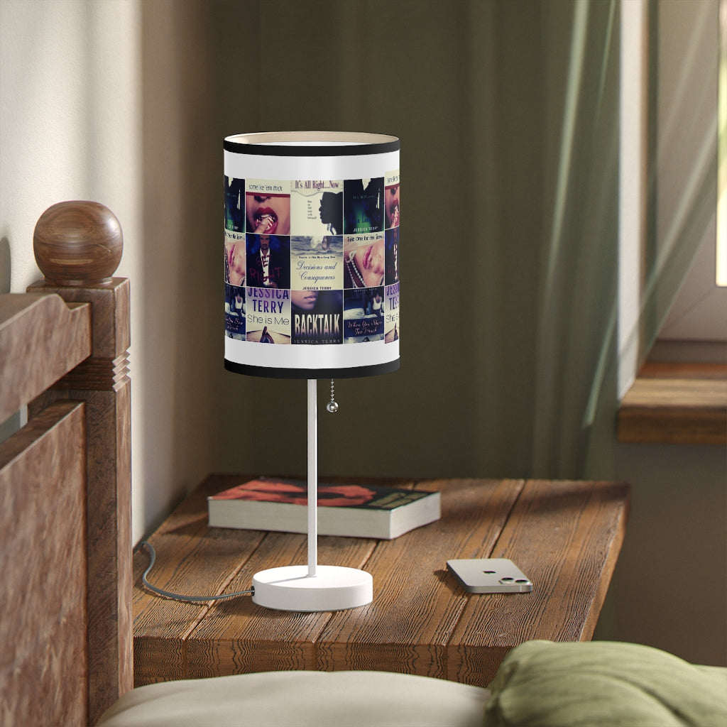 Book Collage Lamp on a Stand, US|CA plug