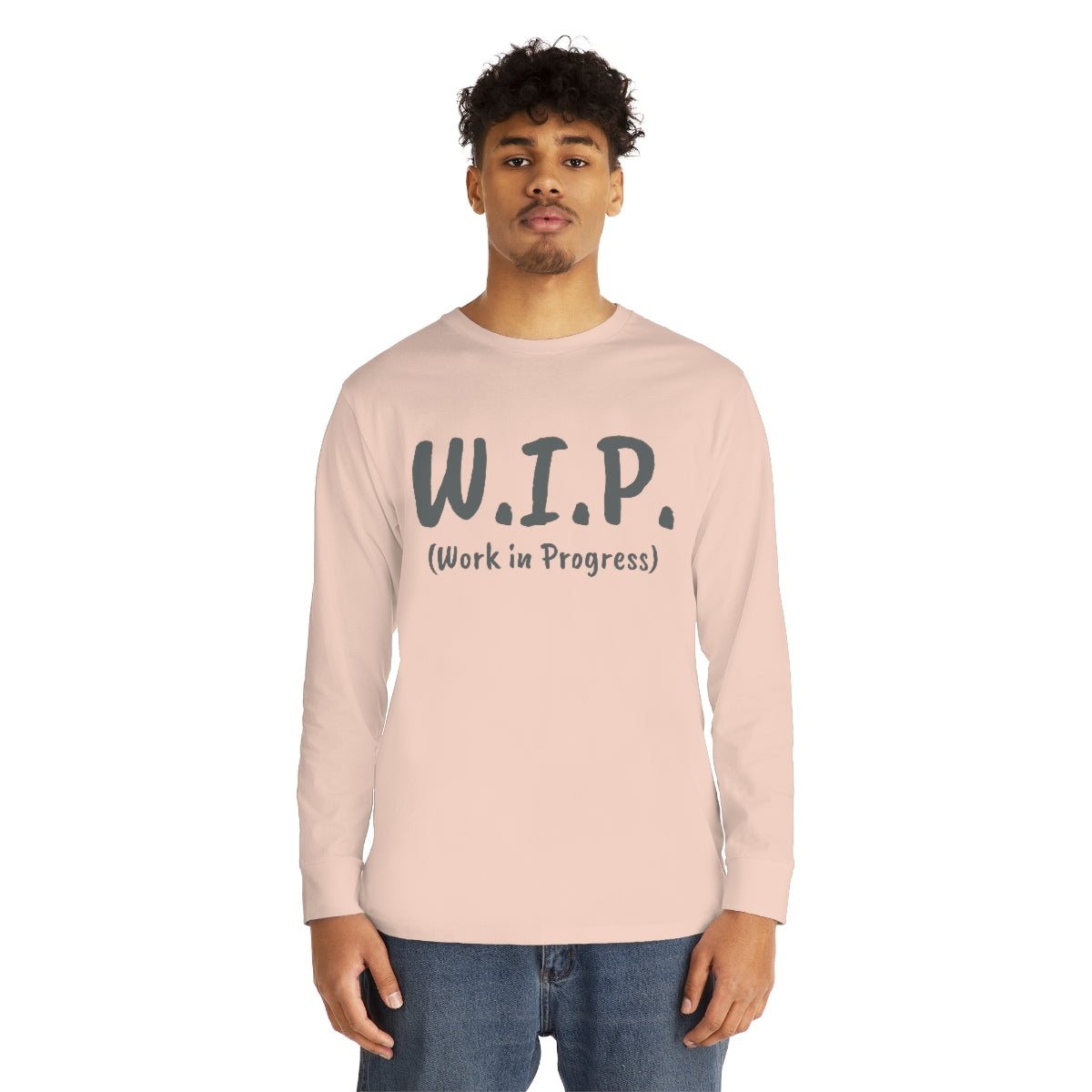 W.I.P. Long Sleeve Crewneck Tee