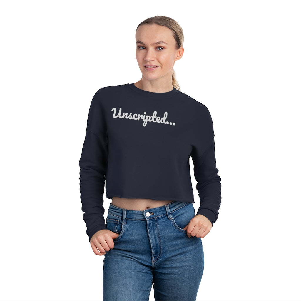 'Unscripted' Women's Cropped Sweatshirt