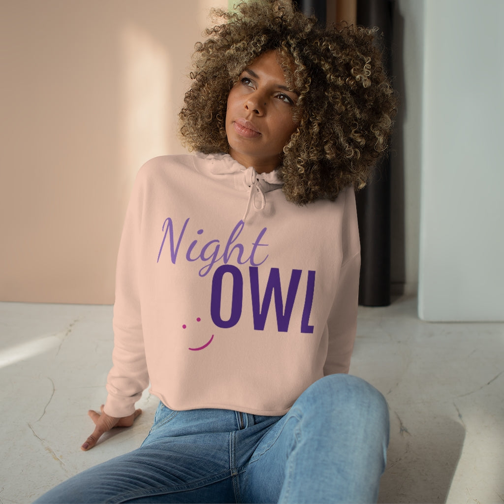 Night Owl Crop Hoodie