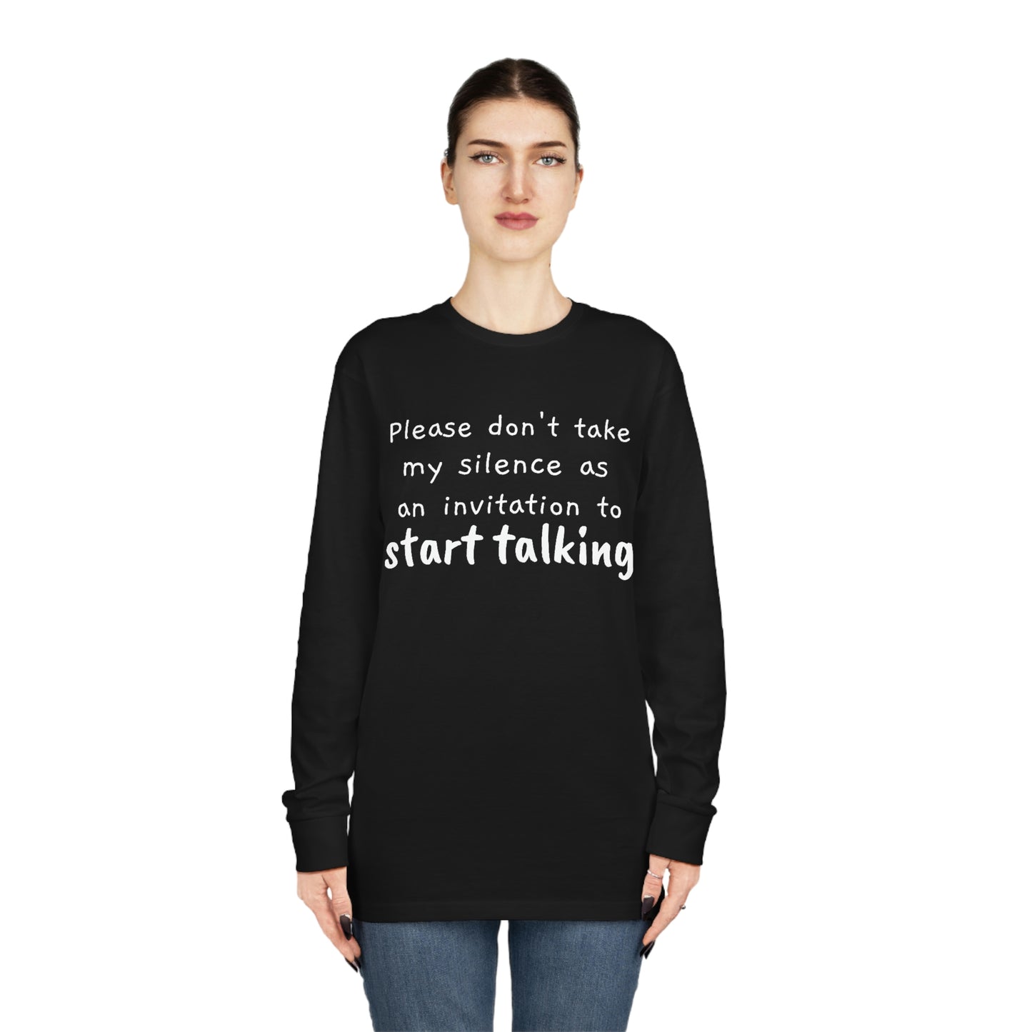 Silence Long Sleeve Crewneck Tee