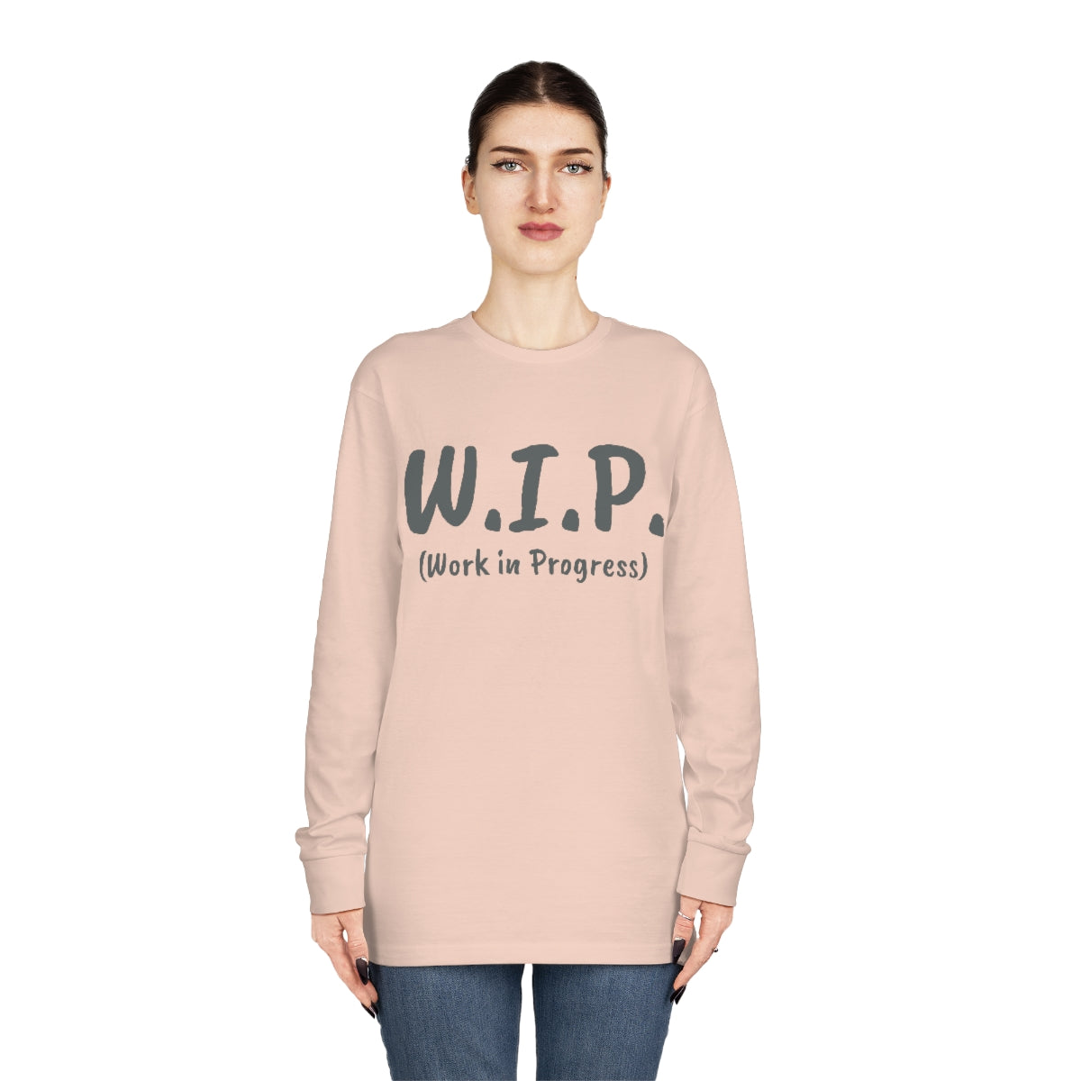 W.I.P. Long Sleeve Crewneck Tee