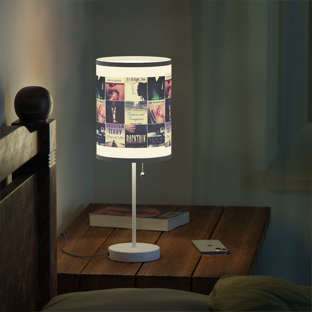 Book Collage Lamp on a Stand, US|CA plug