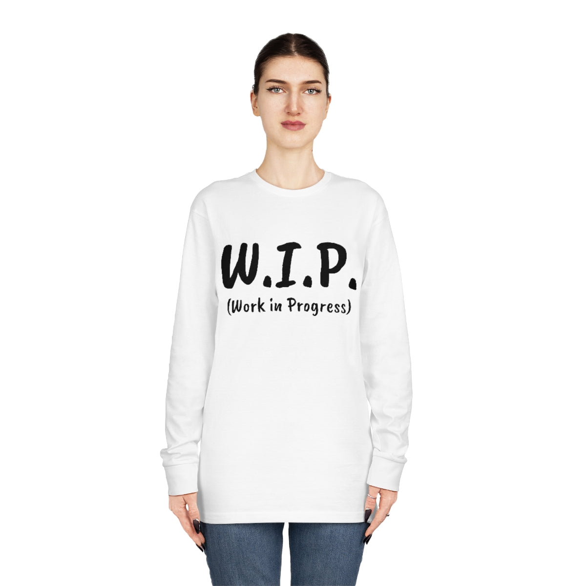 W.I.P. Long Sleeve Crewneck Tee