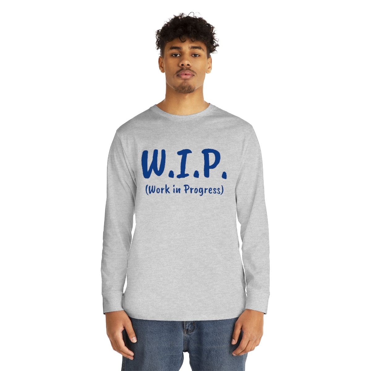 W.I.P. Long Sleeve Crewneck Tee