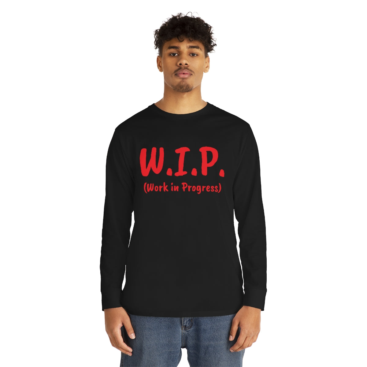 W.I.P. Long Sleeve Crewneck Tee