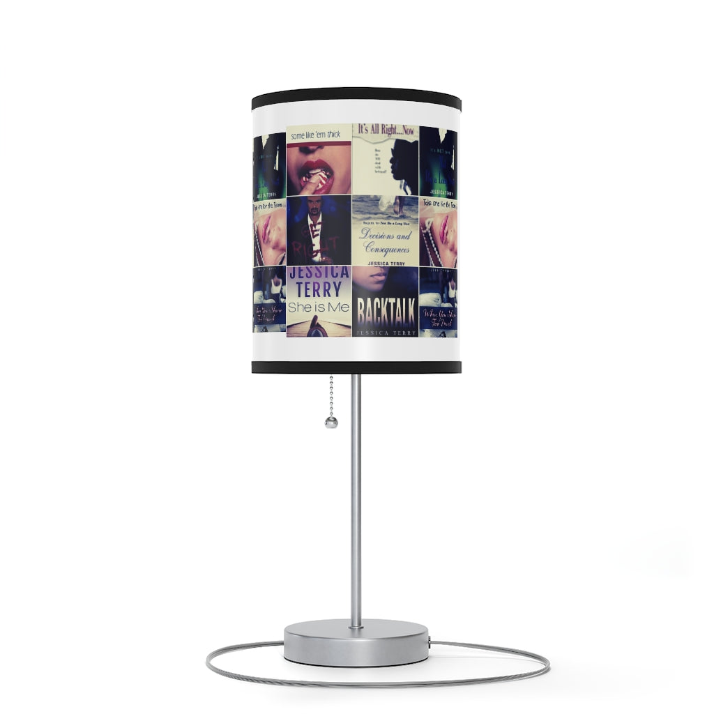 Book Collage Lamp on a Stand, US|CA plug