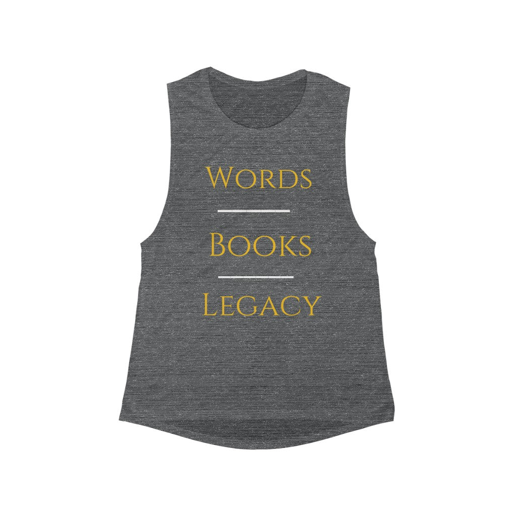 Words/Books/Legacy Women's Flowy Scoop Muscle Tank