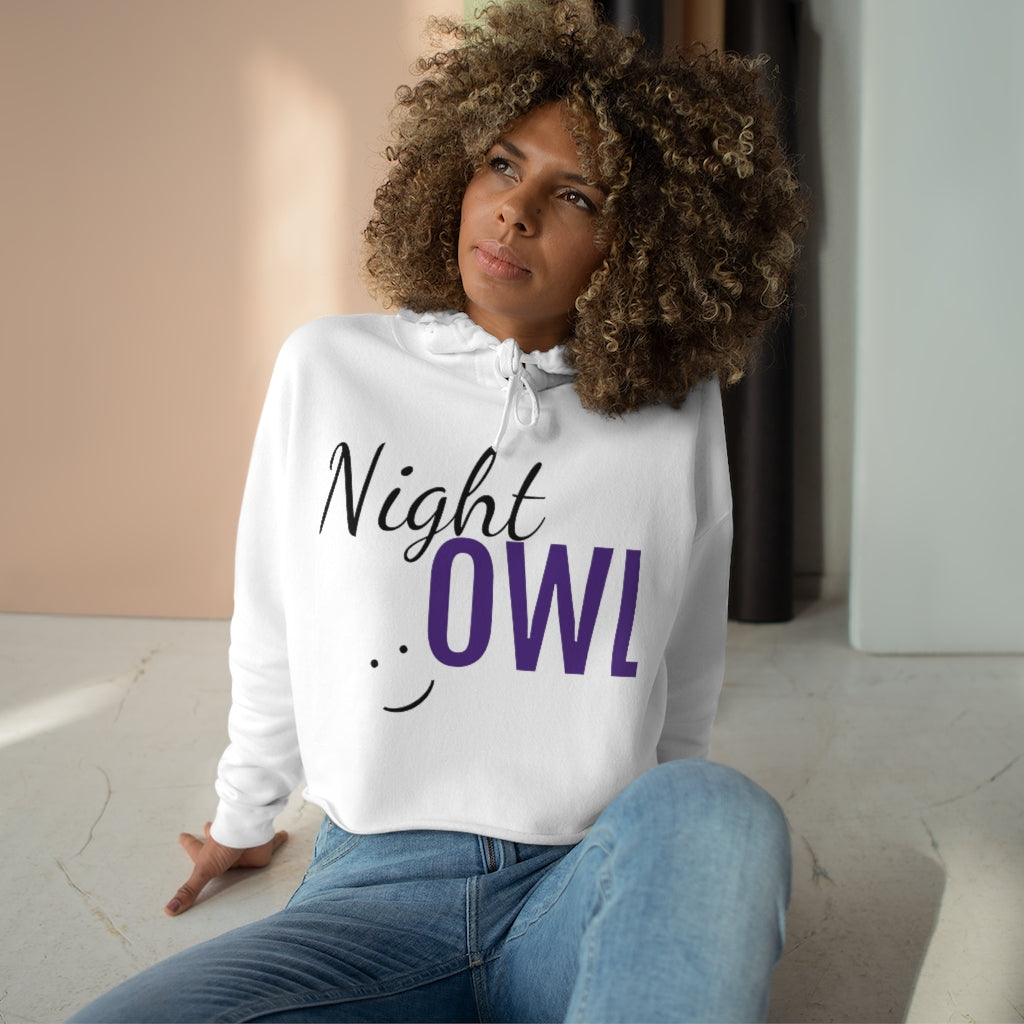 Night Owl Crop Hoodie