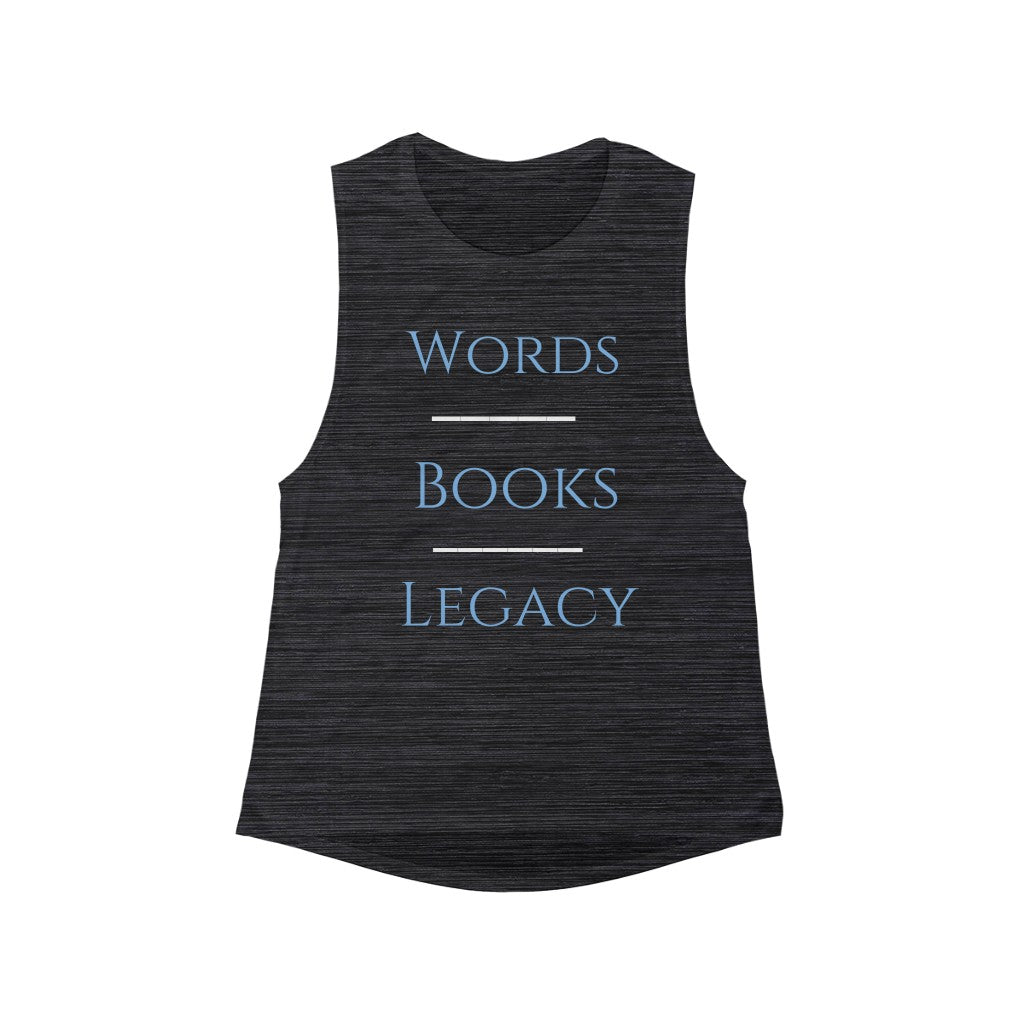 Words/Books/Legacy Women's Flowy Scoop Muscle Tank