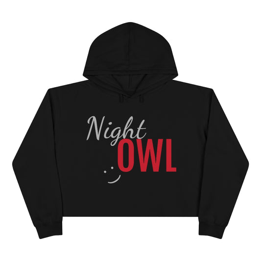 Night Owl Crop Hoodie