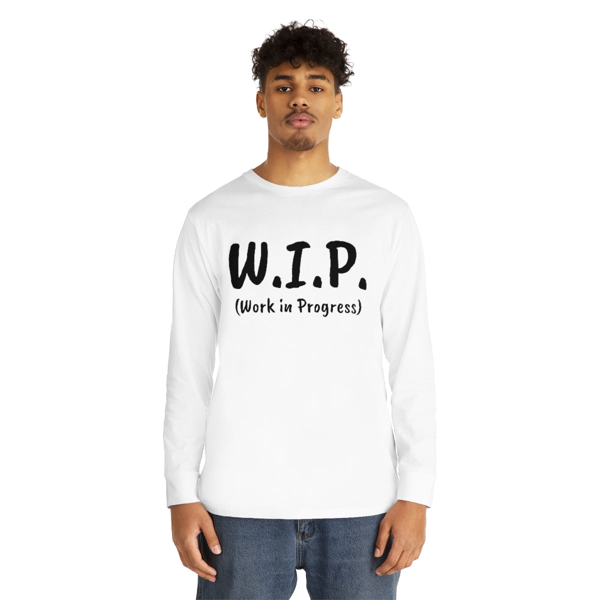 W.I.P. Long Sleeve Crewneck Tee