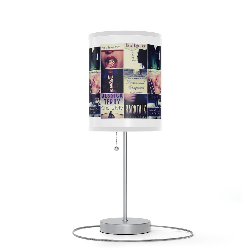 Book Collage Lamp on a Stand, US|CA plug