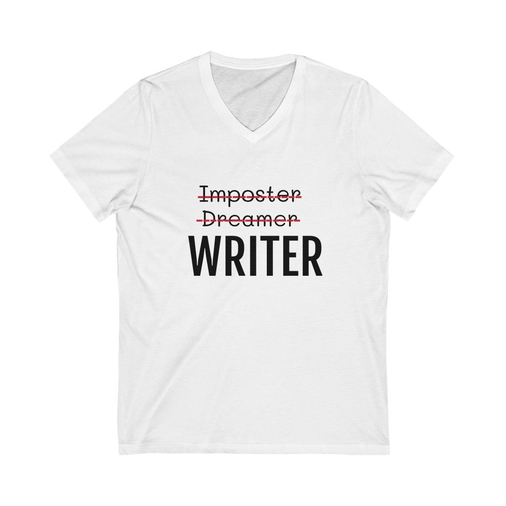 WRITER Unisex Jersey Short Sleeve V-Neck Tee