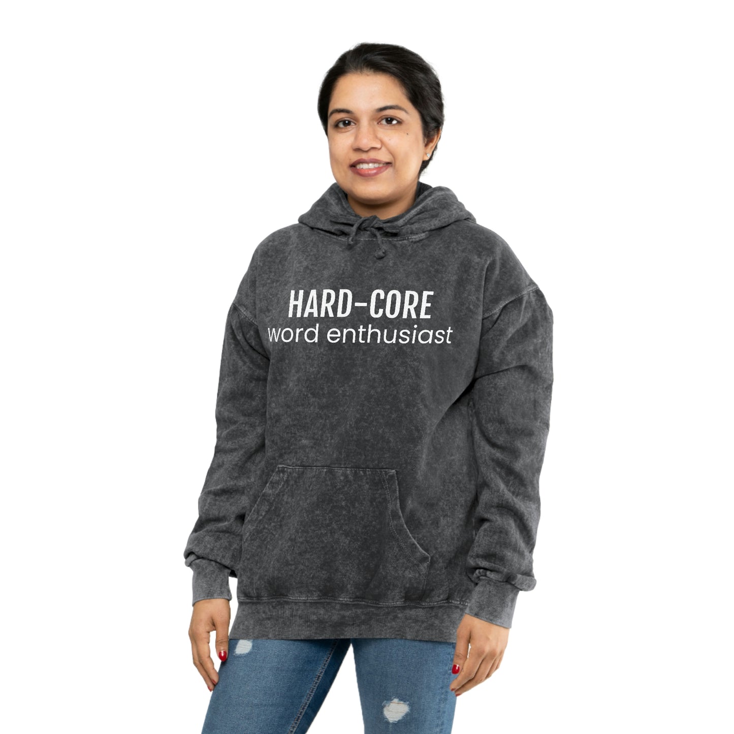 Hard Core Unisex Mineral Wash Hoodie